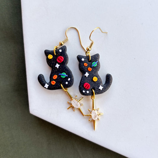 SPACE CAT EARRINGS