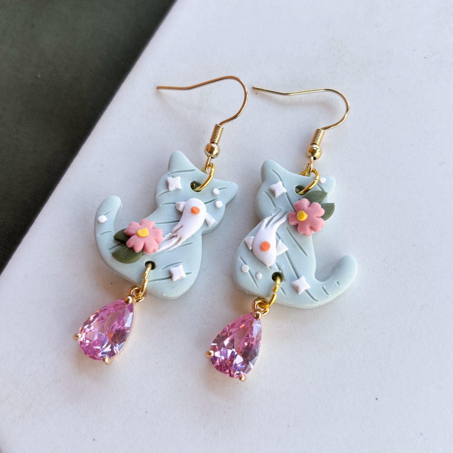 KOI POND CAT EARRINGS