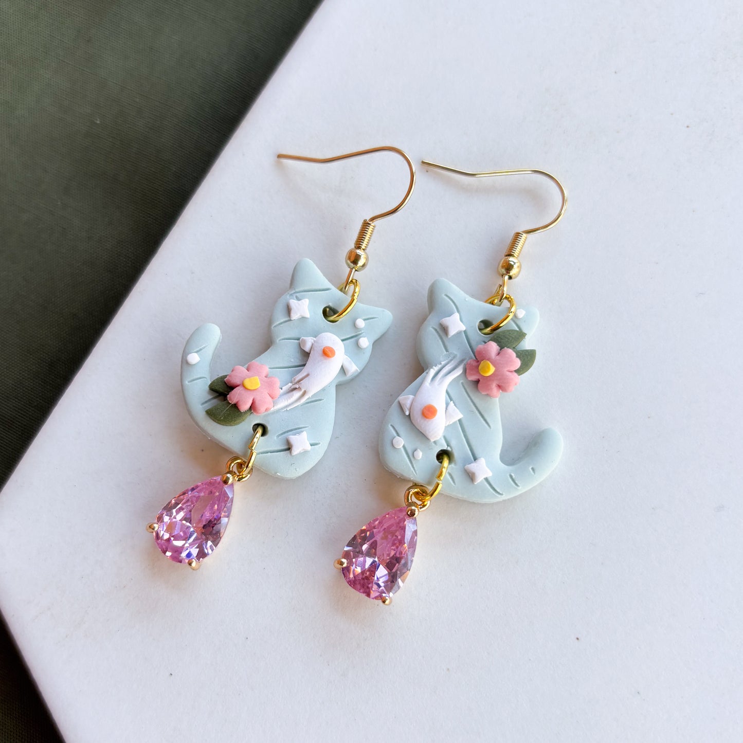 KOI POND CAT EARRINGS