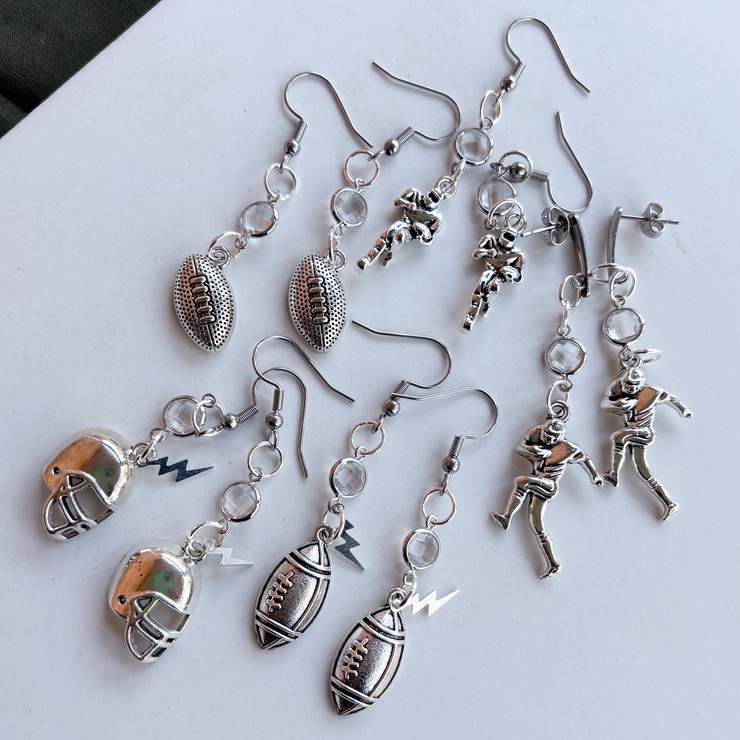 FOOTBALL CHARM EARRINGS