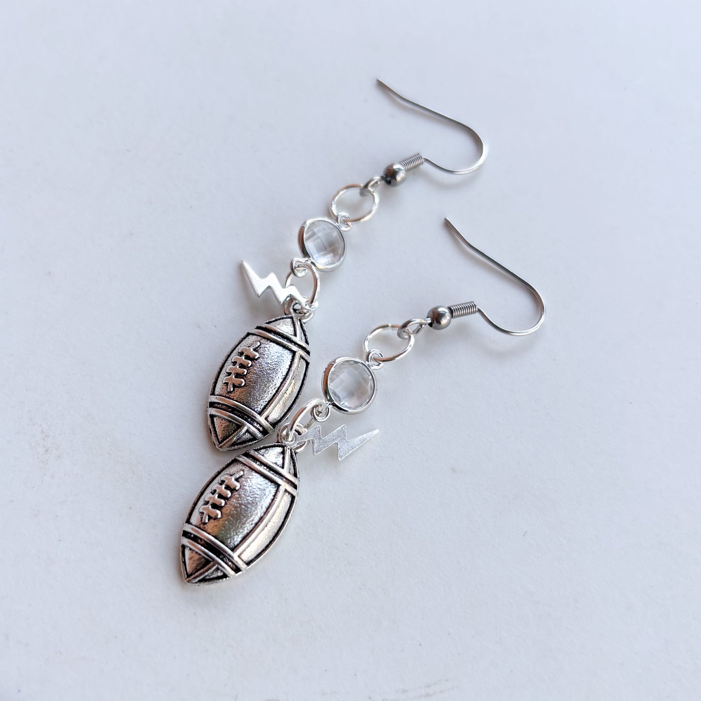 FOOTBALL CHARM EARRINGS