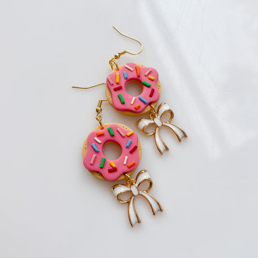 PINK DONUT EARRINGS