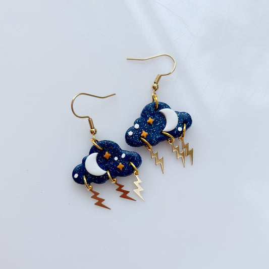 BLUE STORM CLOUD EARRINGS