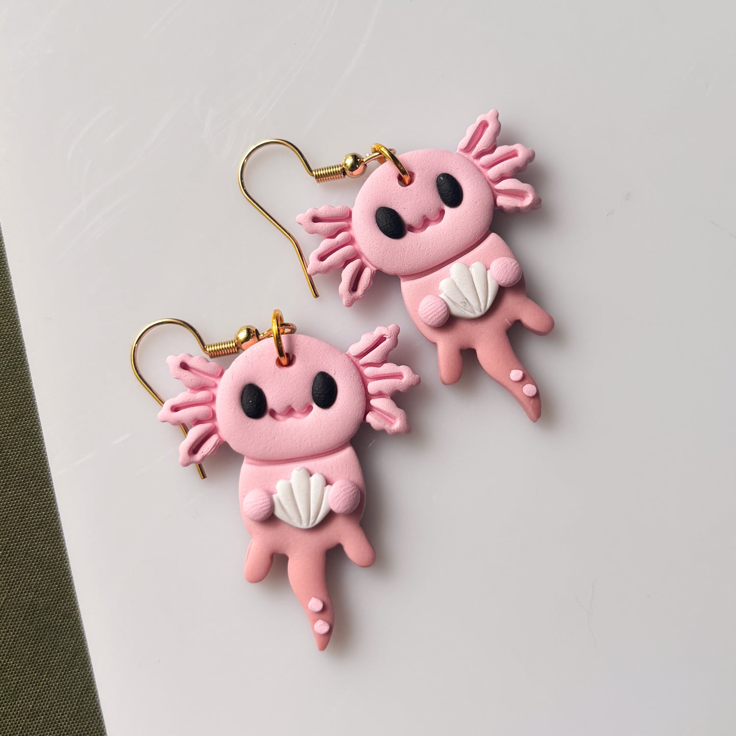 AXOLOTL SEASHELL EARRINGS
