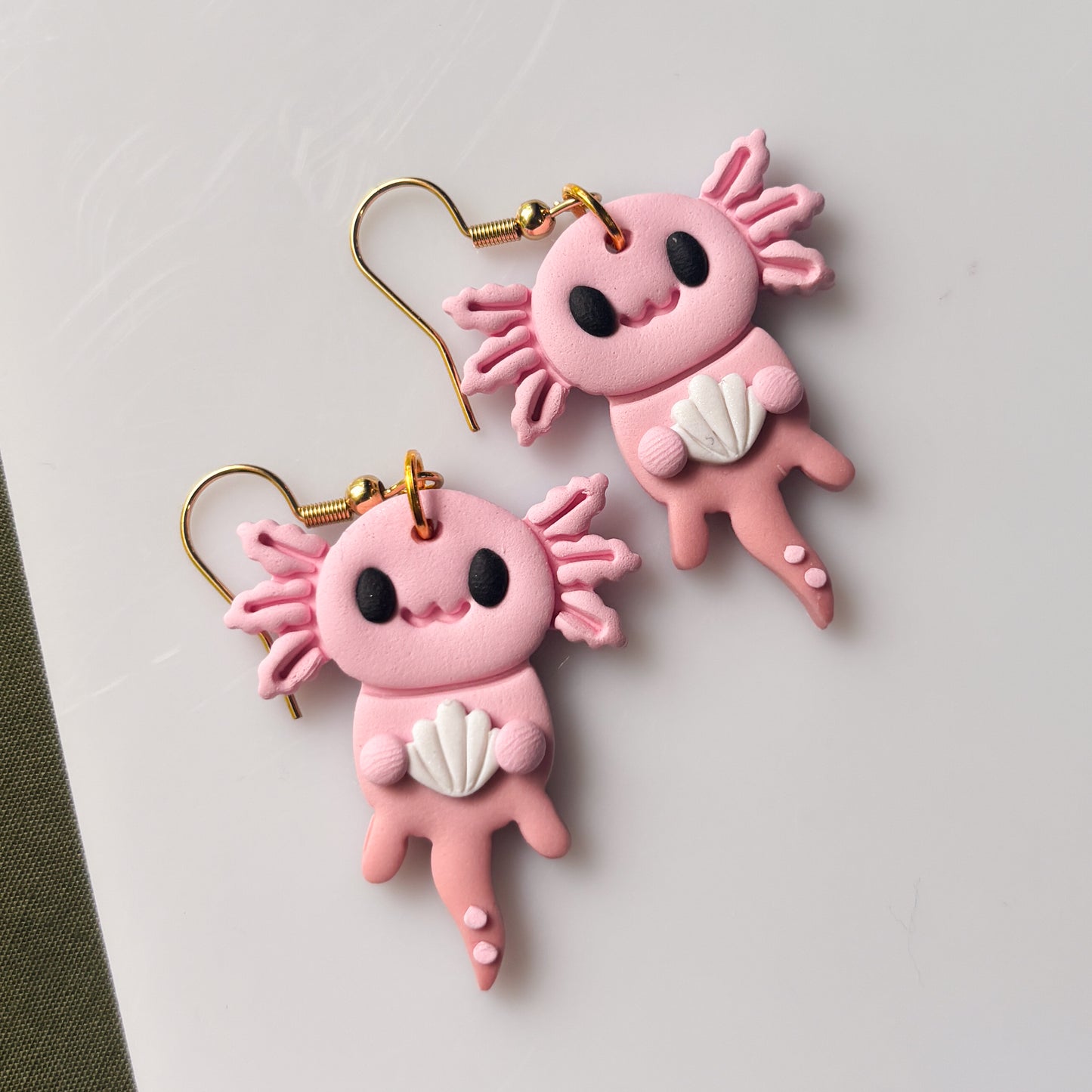 AXOLOTL SEASHELL EARRINGS
