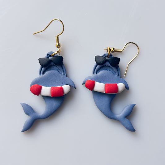 LIFESAVER SHARK EARRINGS