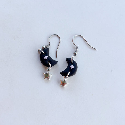 LAVENDER LILAC MOON EARRINGS (MINI)