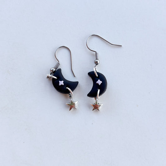 LAVENDER LILAC MOON EARRINGS (MINI)