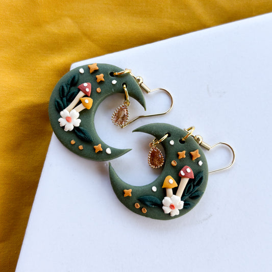 MUSHROOM MOON EARRINGS (REGULAR)