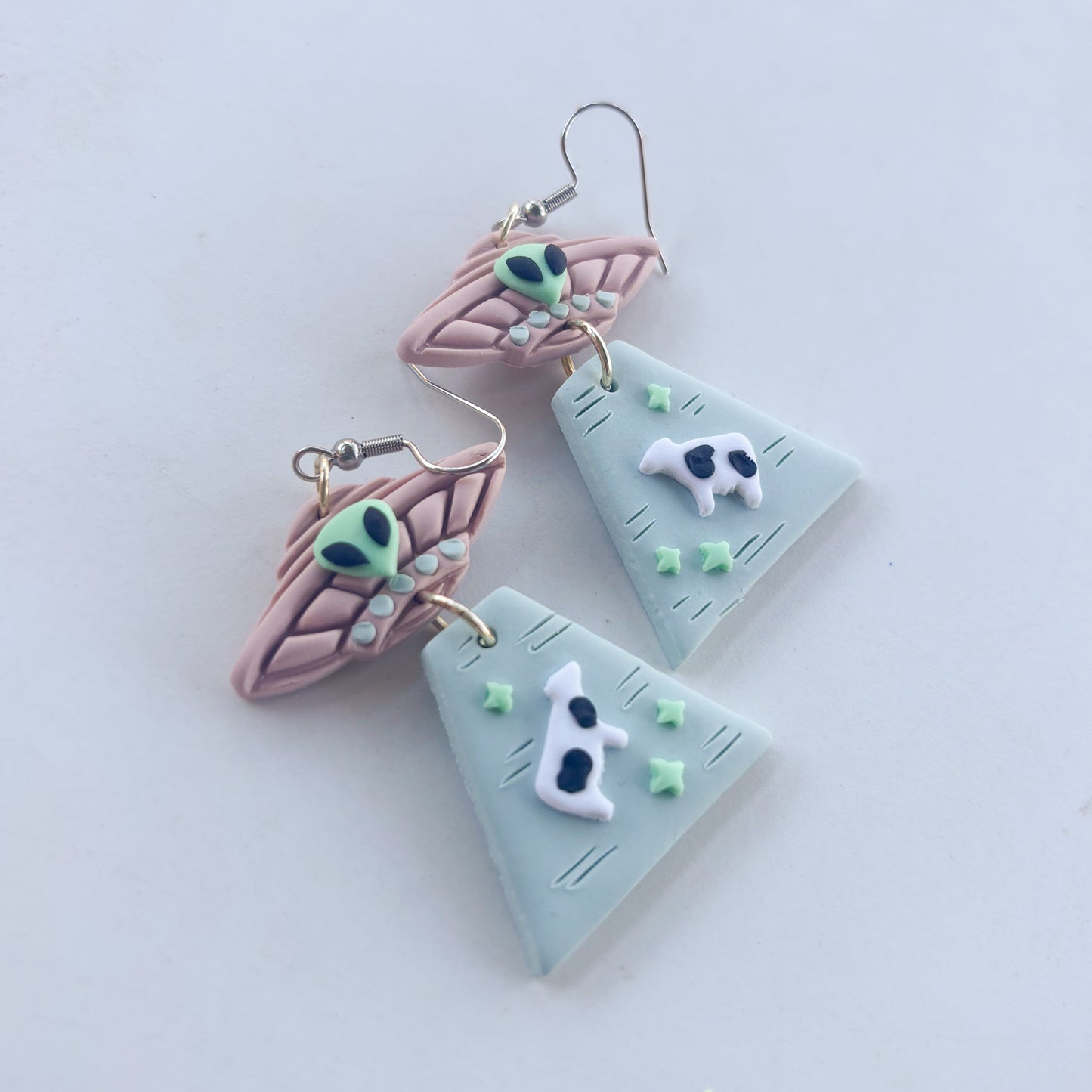 PASTEL ALIEN UFO EARRINGS