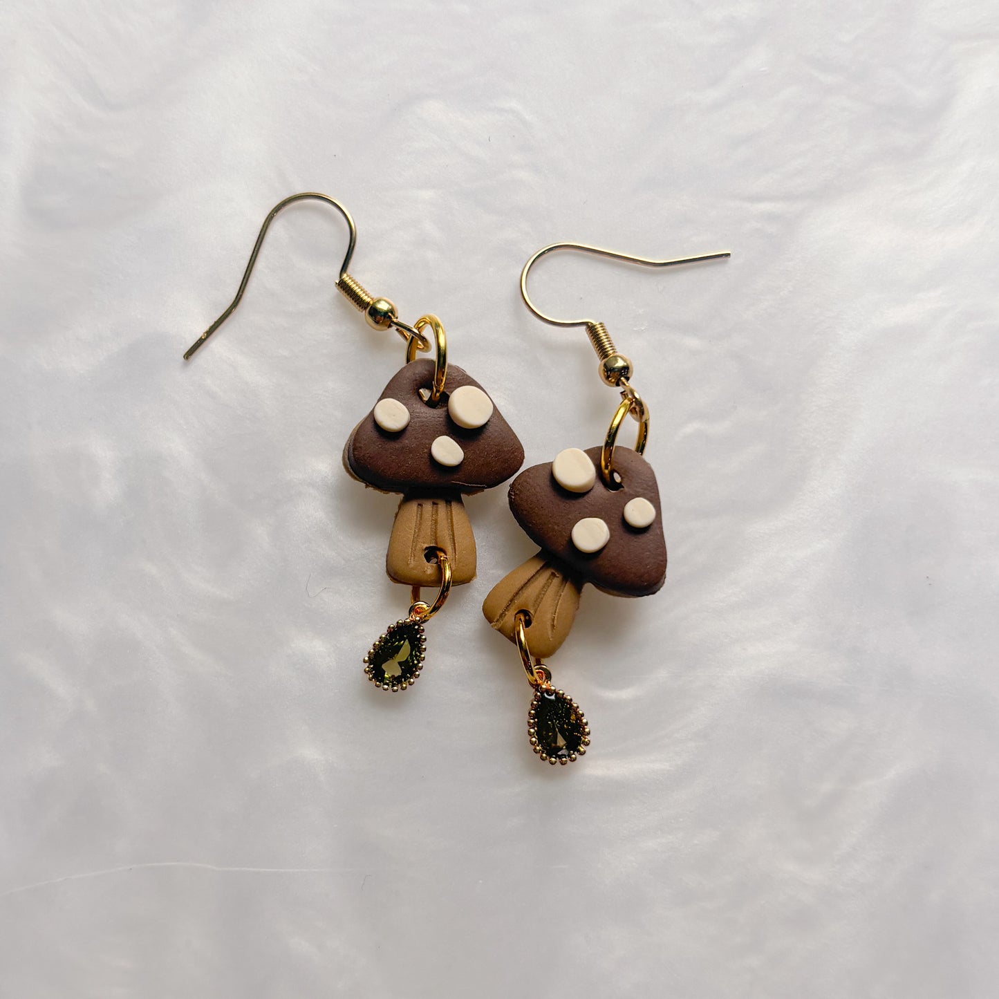BROWN MUSHROOM EARRINGS