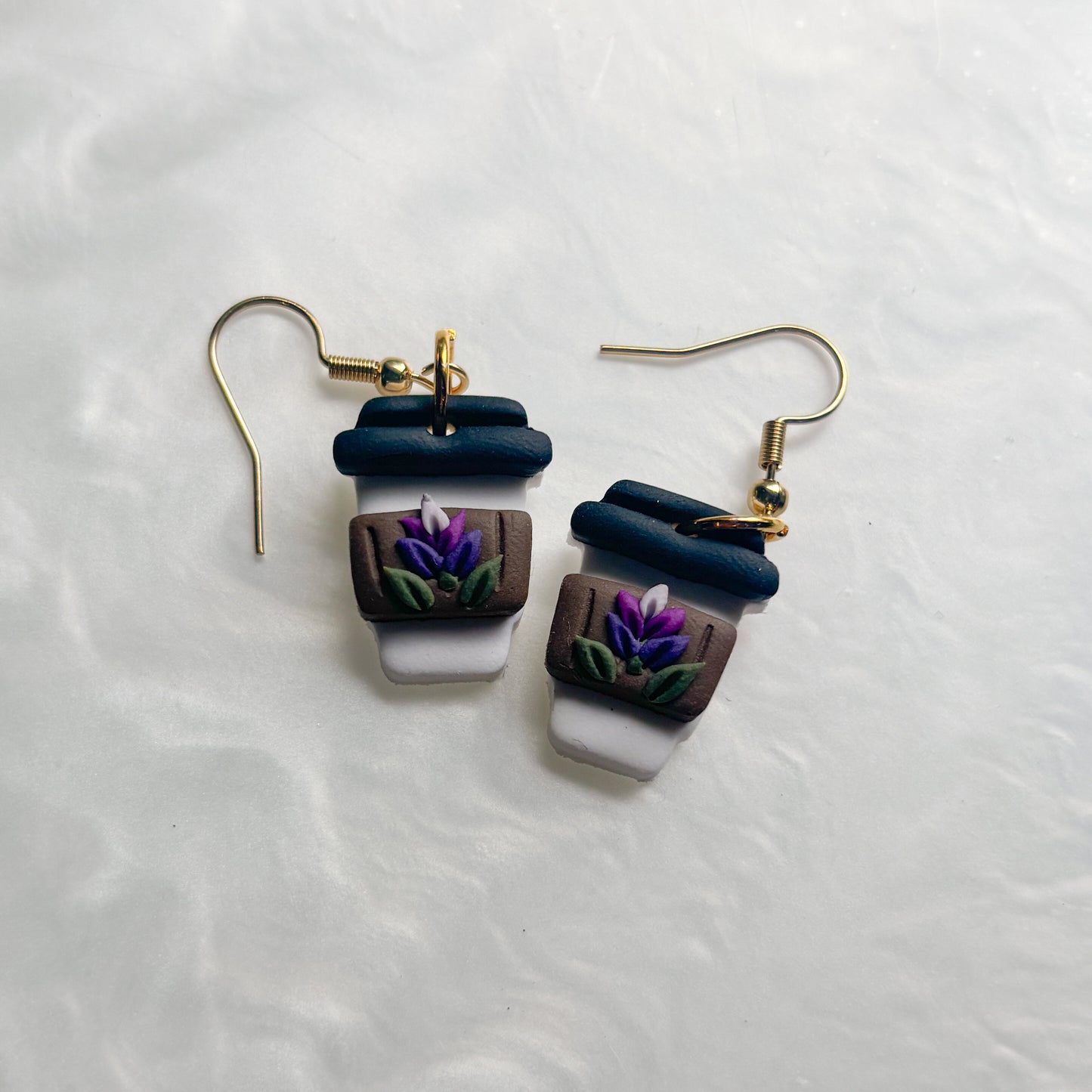 LAVENDER LATTE EARRINGS