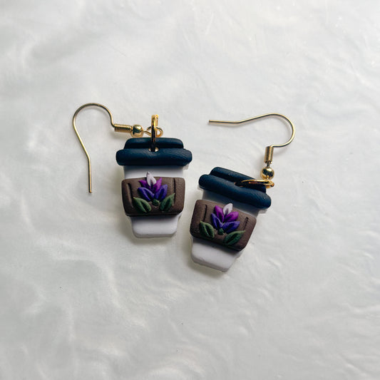 LAVENDER LATTE EARRINGS