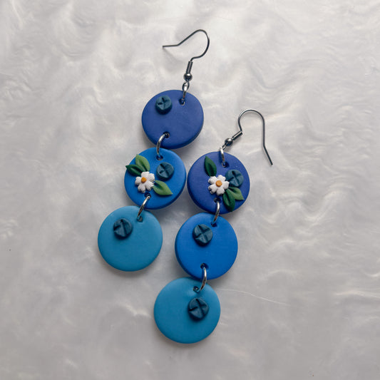BLUEBERRY TRIO EARRINGS