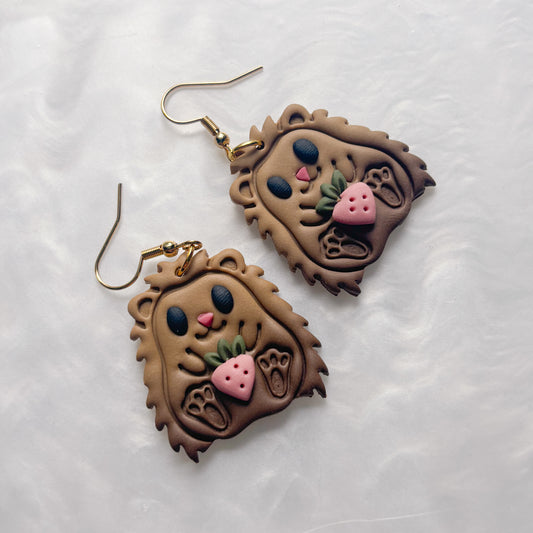 HEDGEHOG & STRAWBERRY EARRINGS