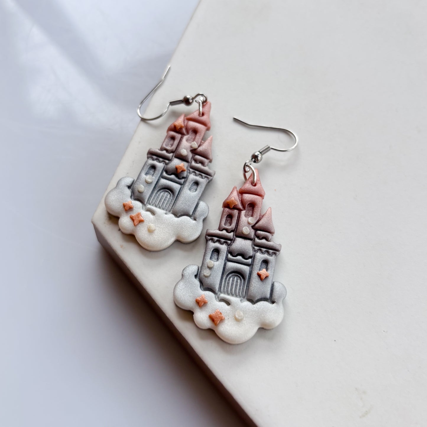 METALLIC CASTLE IN THE CLOUD EARRINGS