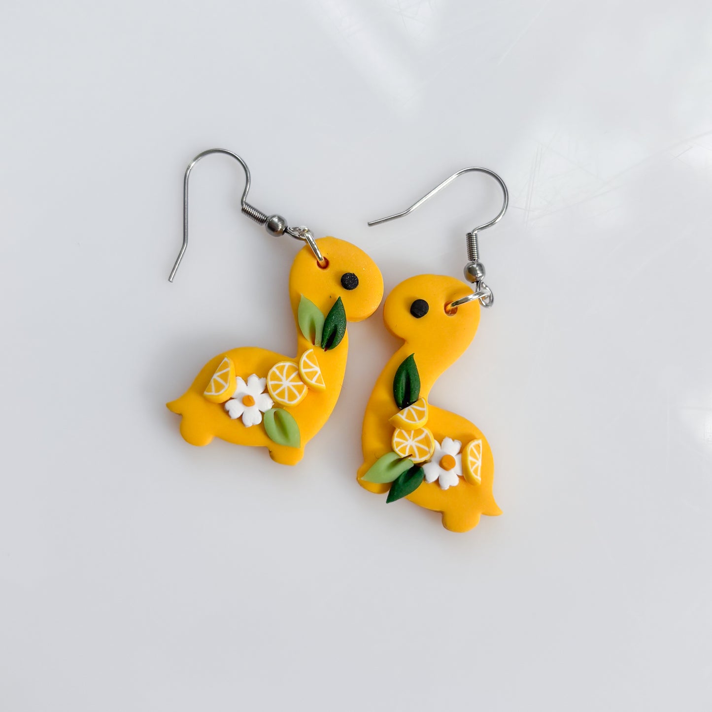 LEMON DINO EARRINGS (BRONTO)
