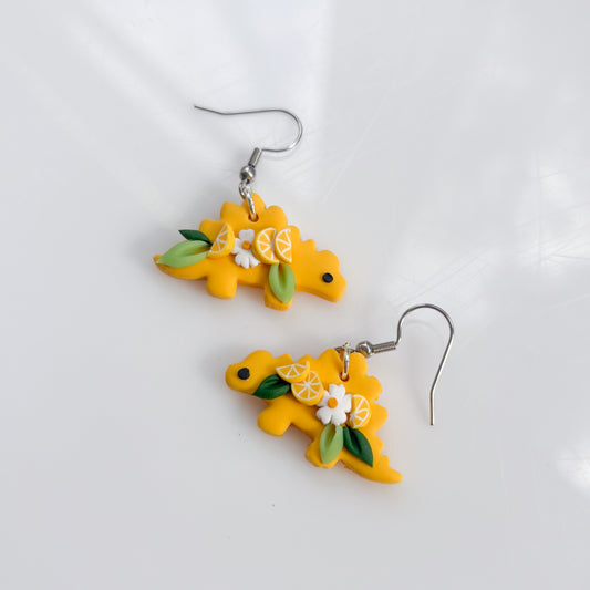 LEMON DINO EARRINGS (STEGO)
