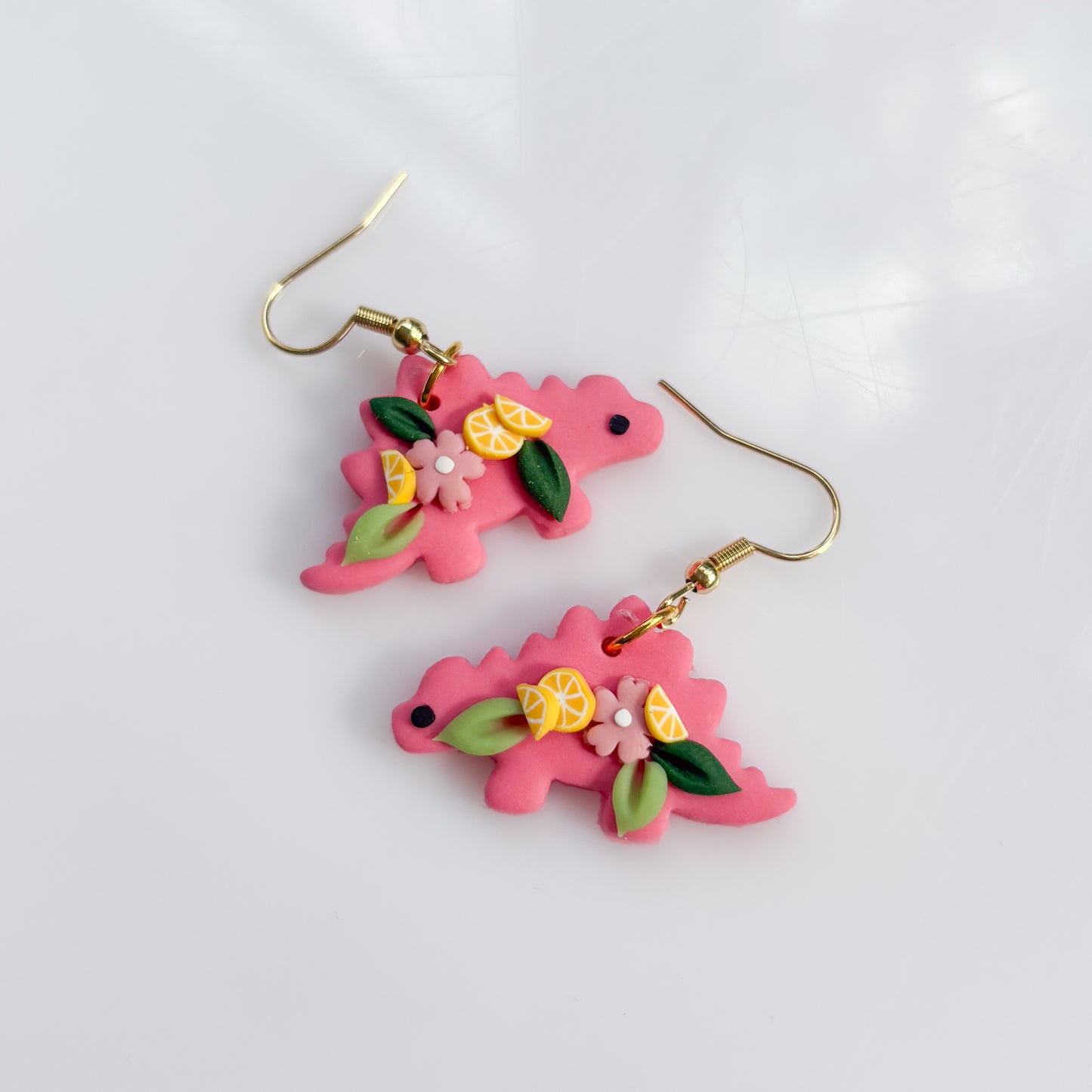 PINK LEMONADE DINO EARRINGS (STEGO)