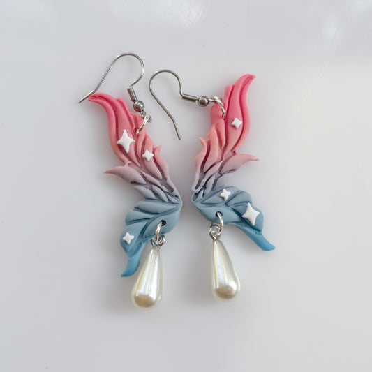 LOVER FAIRY WING EARRINGS (PINK/BLUE)