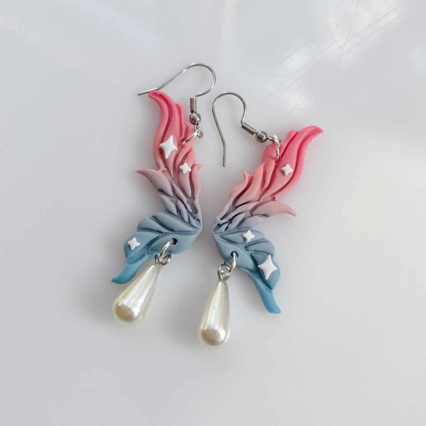 LOVER FAIRY WING EARRINGS (PINK/BLUE)