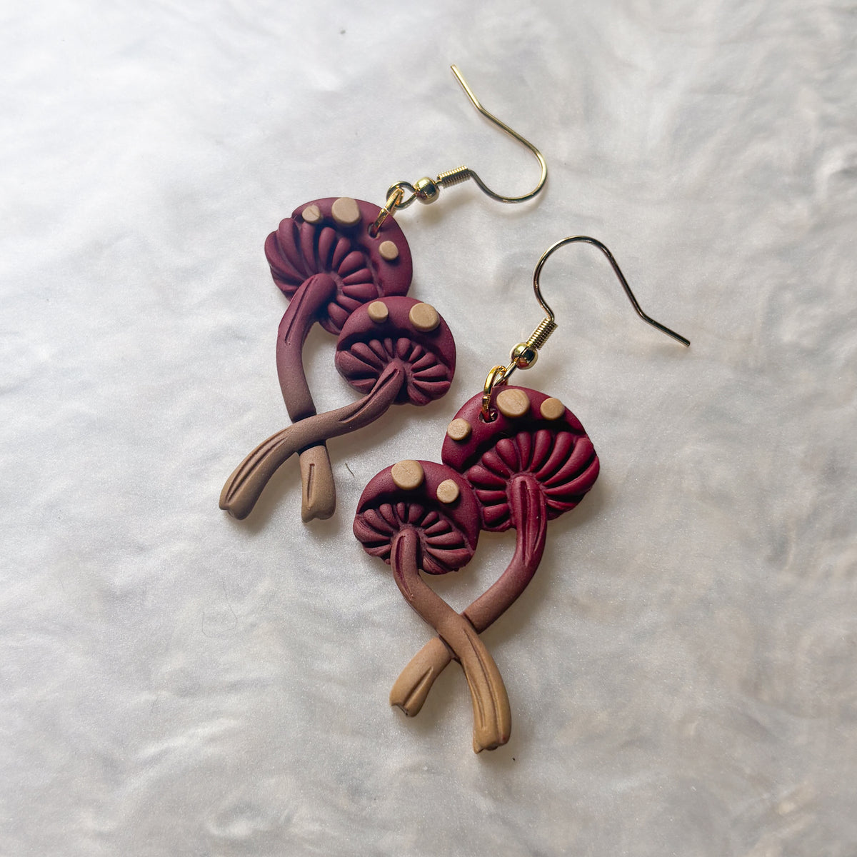 RED MUSHROOM EARRINGS