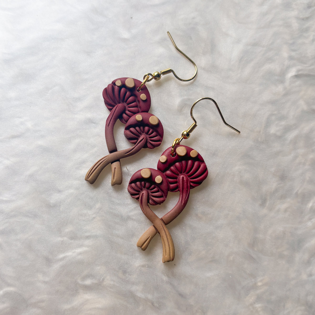 RED MUSHROOM EARRINGS
