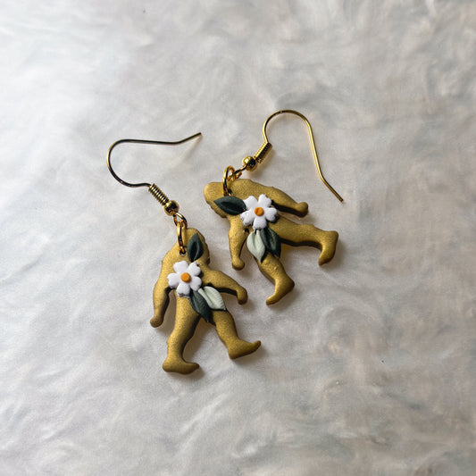 BIGFOOT & FLOWERS EARRINGS
