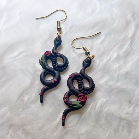 ROSE SNAKE EARRINGS