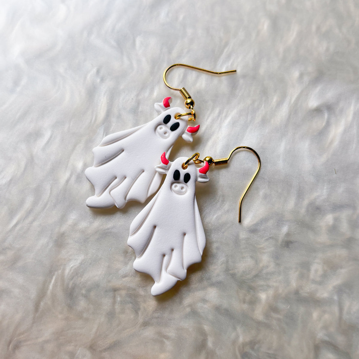 COW GHOST EARRINGS