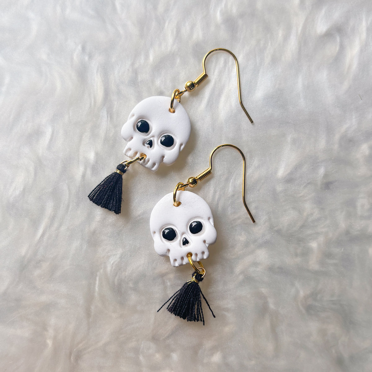 SKULL & TASSEL EARRINGS