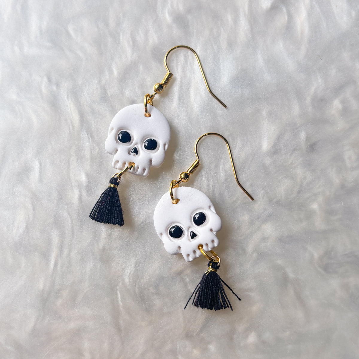 SKULL & TASSEL EARRINGS