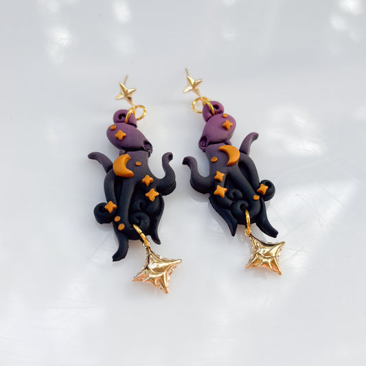 MAUVE OMBRE CELESTIAL OCTOPUS EARRINGS