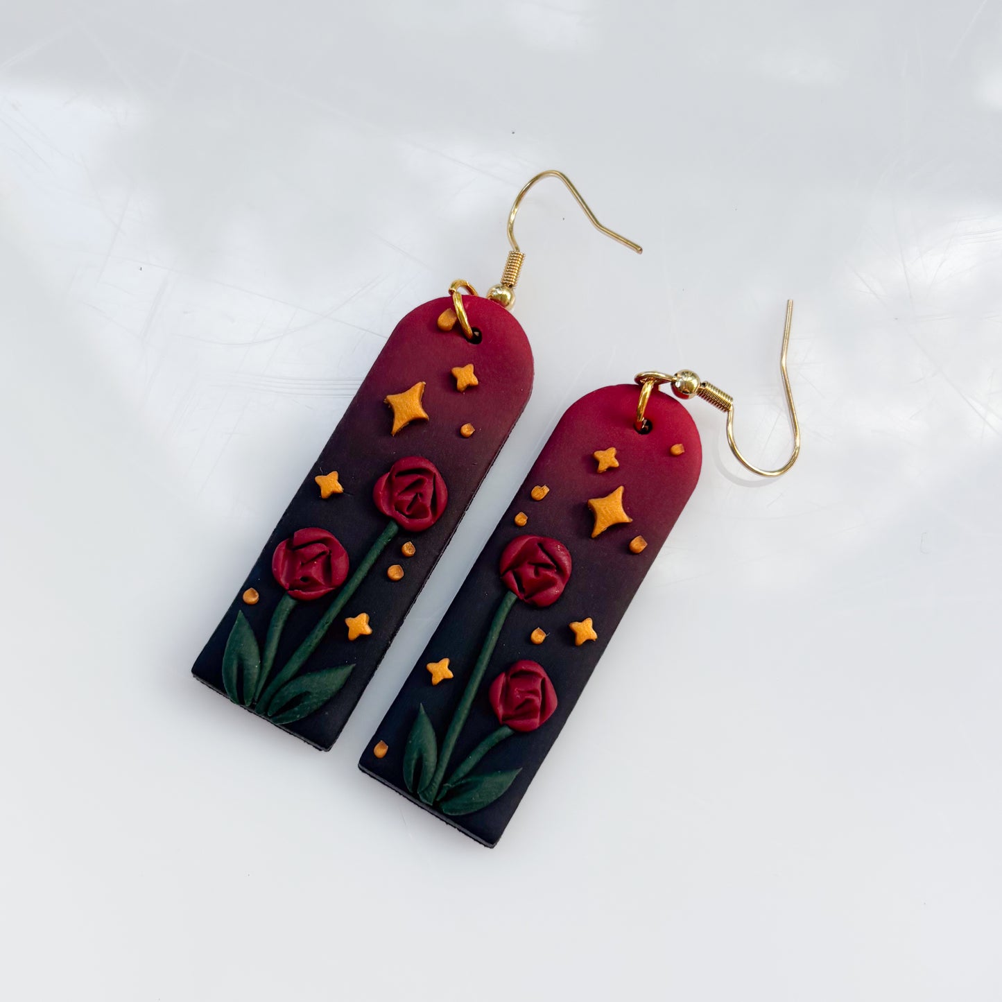 GOTHIC ROSE TALL ARCH EARRINGS
