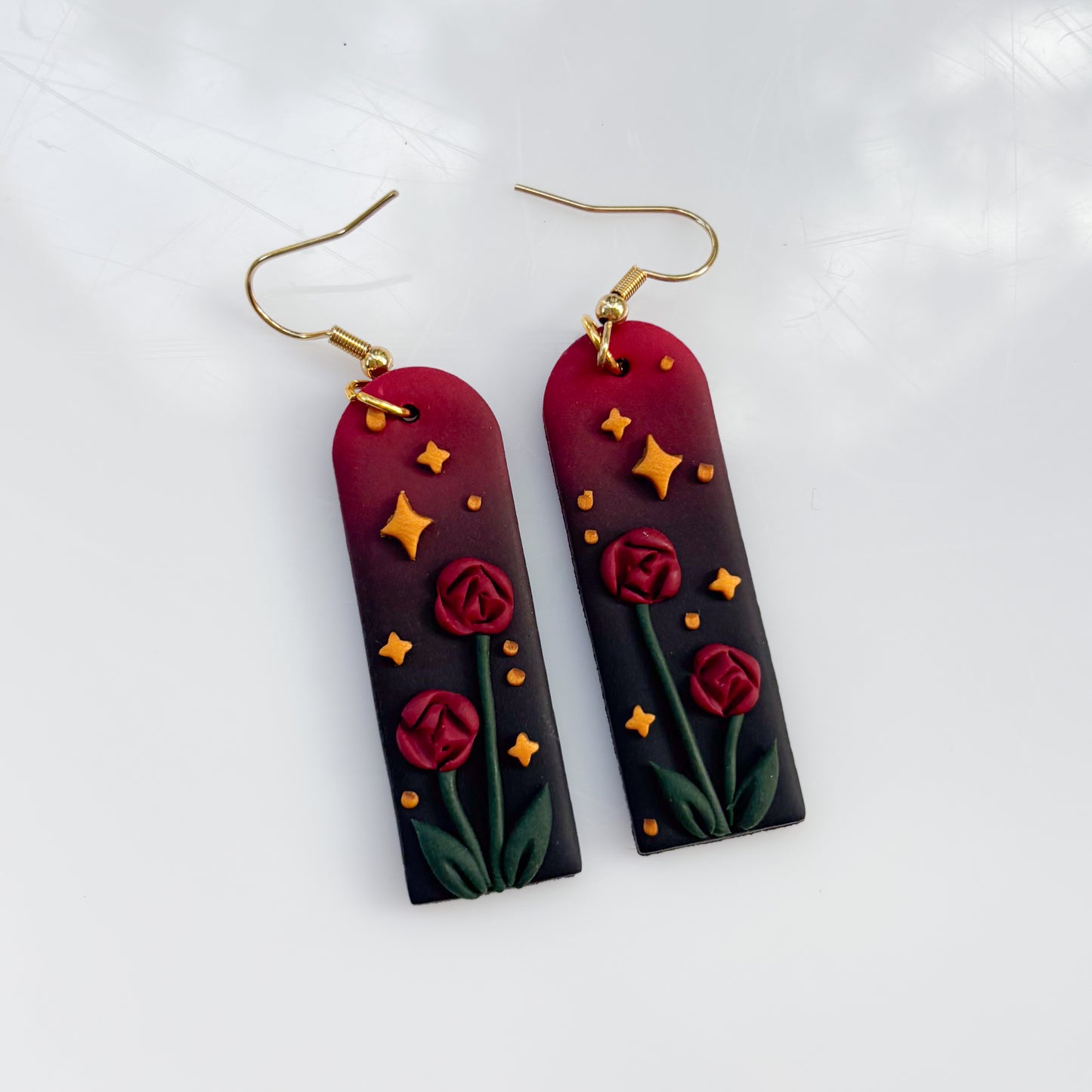 GOTHIC ROSE TALL ARCH EARRINGS