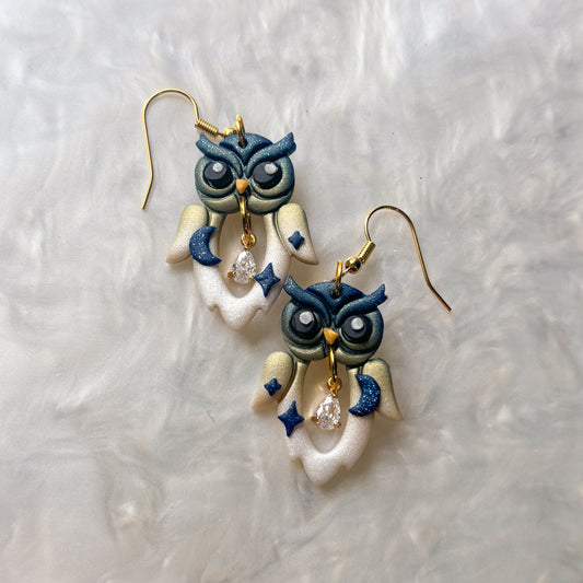 STARRY NIGHT OWL EARRINGS