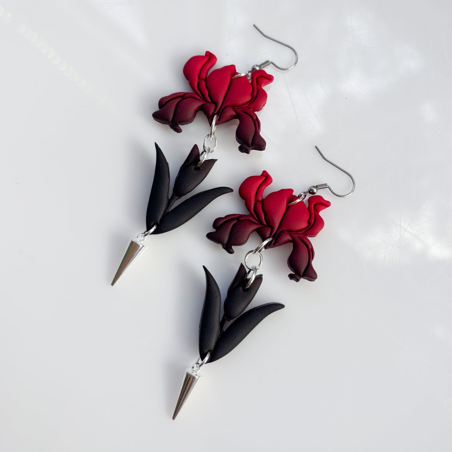 GOTHIC ROSE IRIS EARRINGS