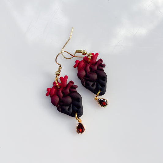 ANATOMICAL HEART EARRINGS