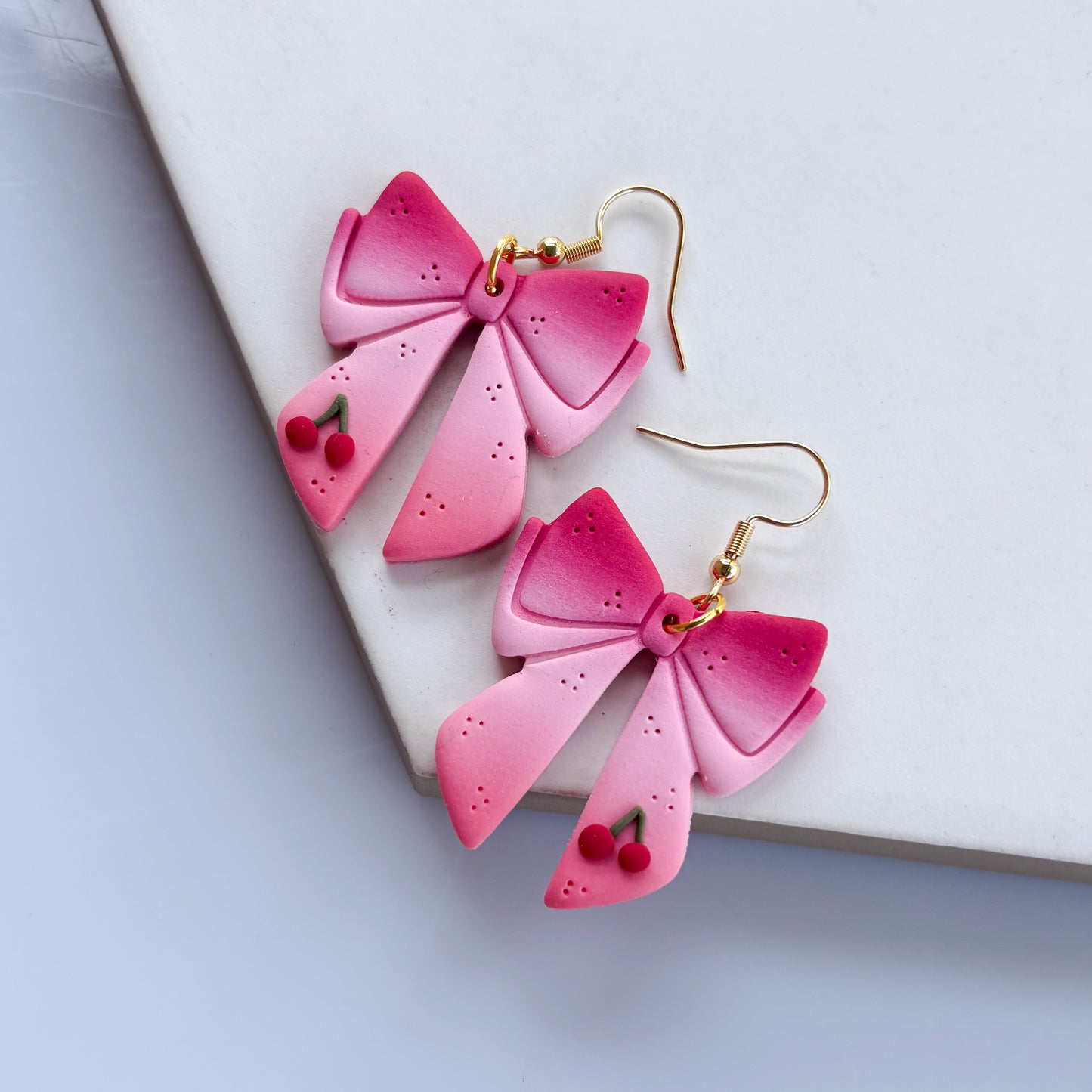 CHERRY BOW EARRINGS