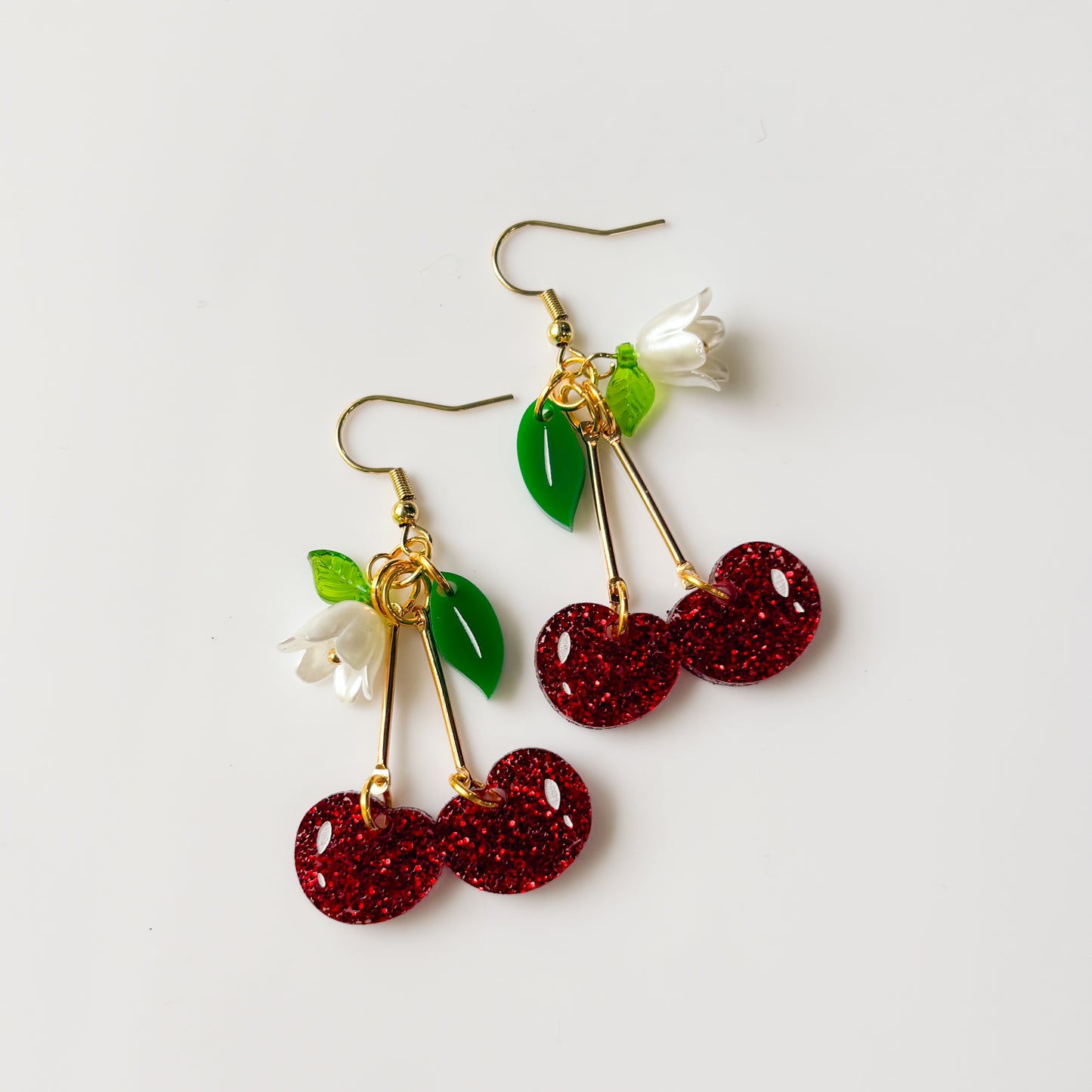 CHERRY ACRYLIC EARRINGS