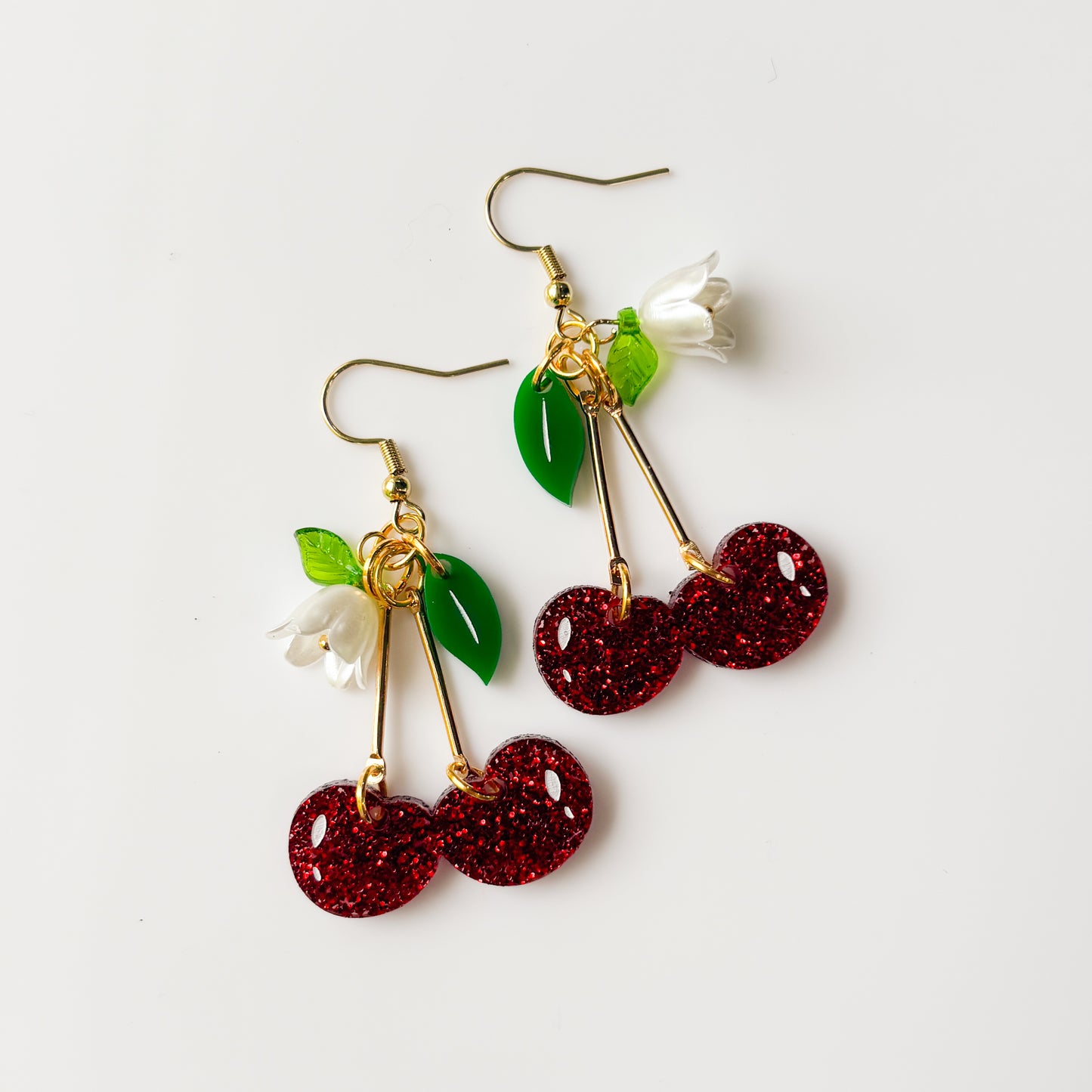 CHERRY ACRYLIC EARRINGS