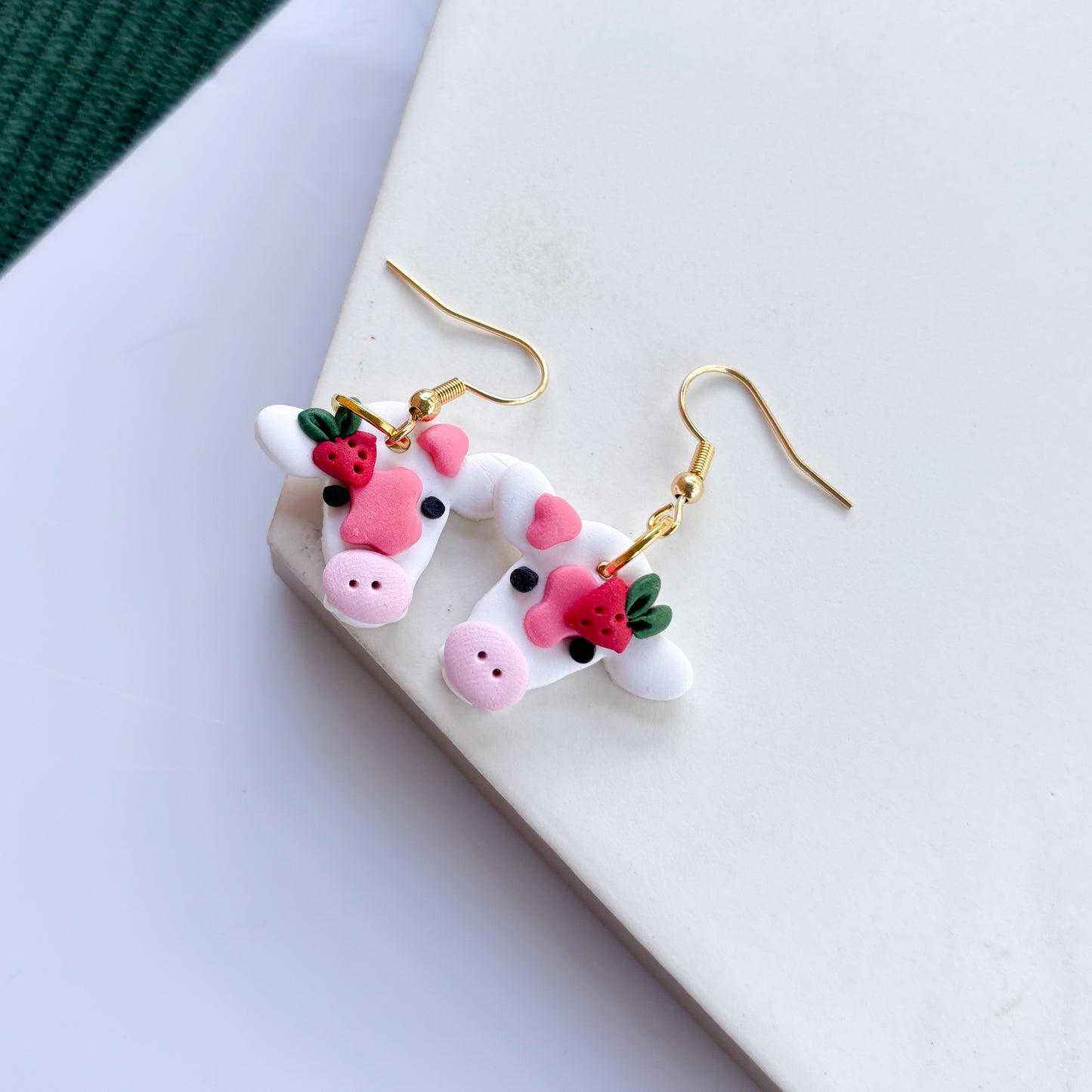 STRAWBERRY MILK COW EARRINGS