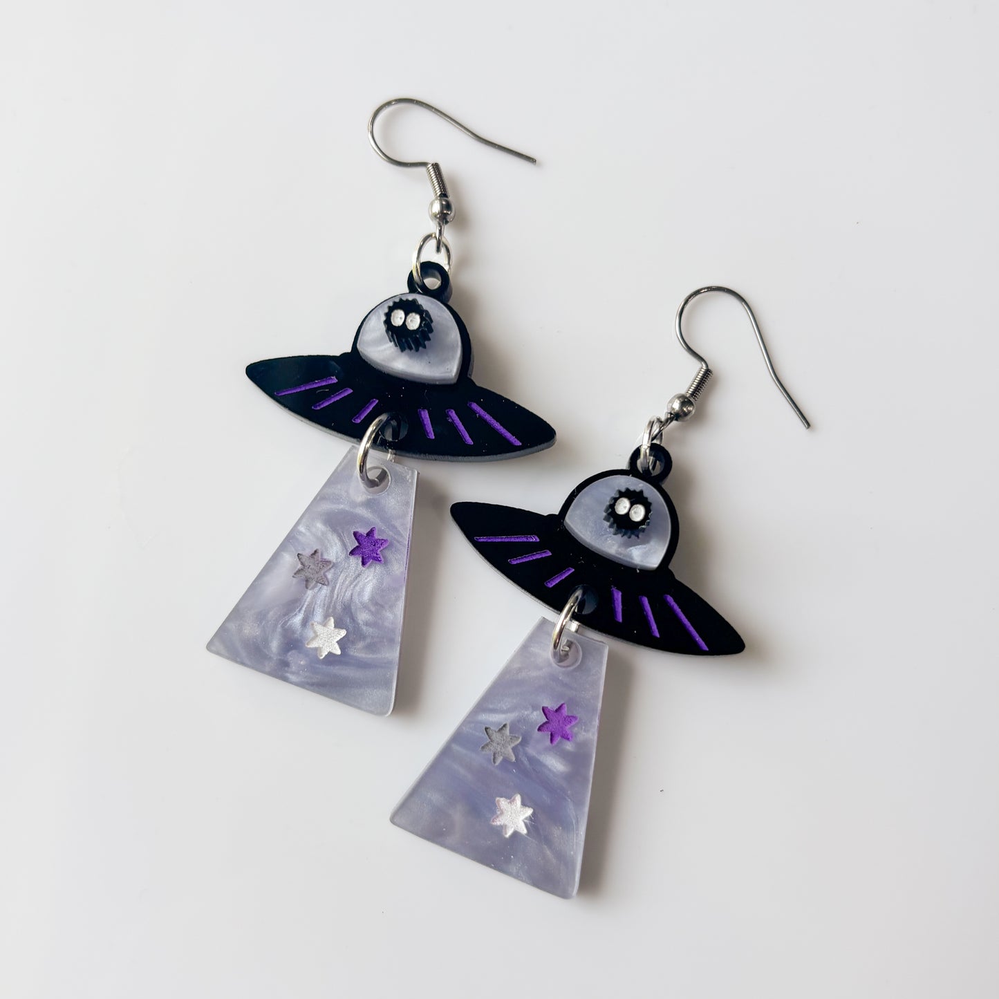 SOOT SPRITE UFO ACRYLIC EARRINGS