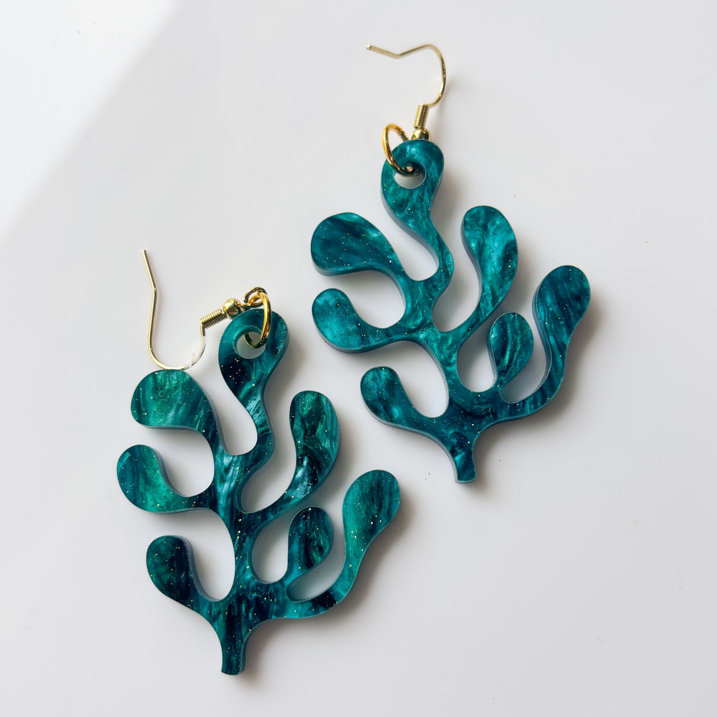 CORAL ACRYLIC EARRINGS