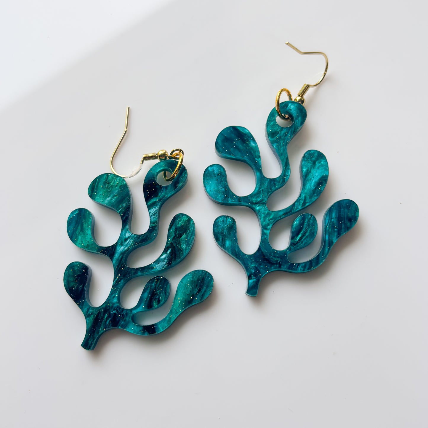 CORAL ACRYLIC EARRINGS