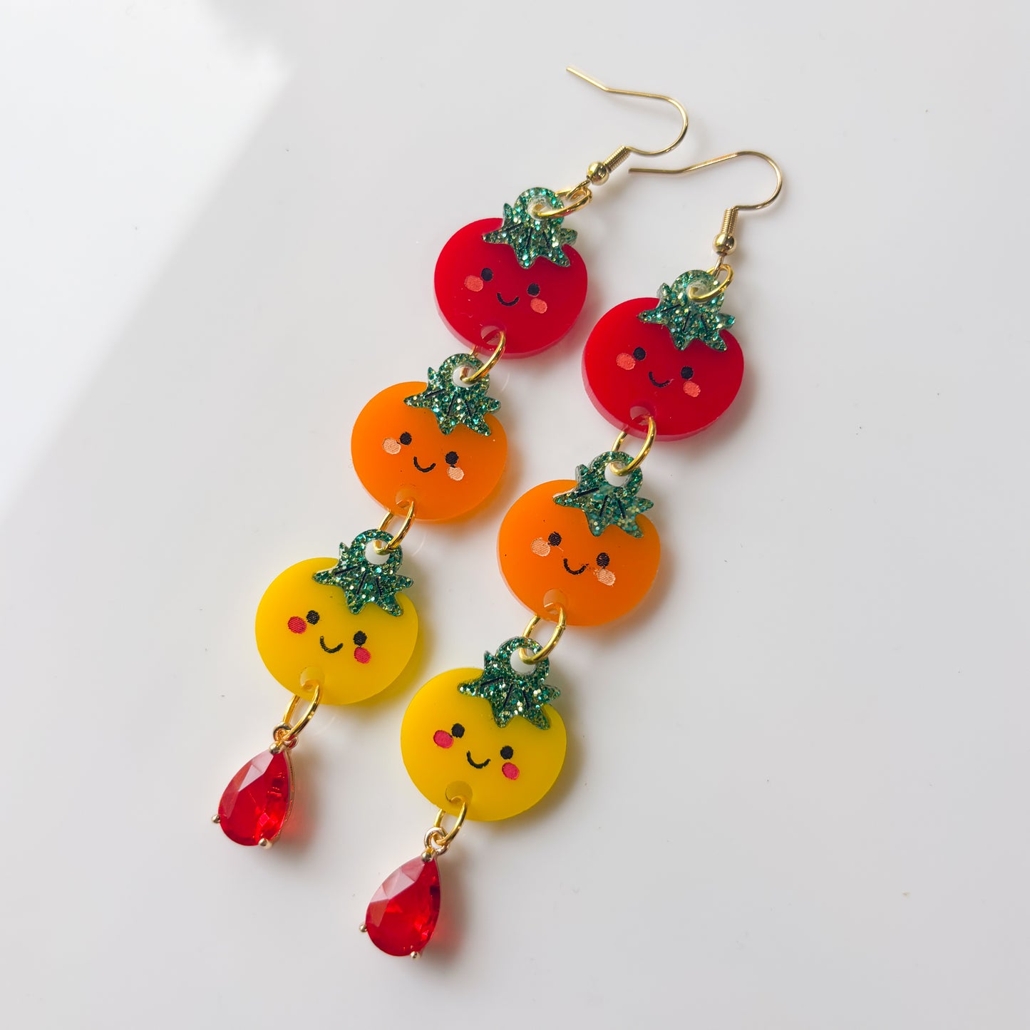 TOMATO TRIO ACRYLIC EARRINGS