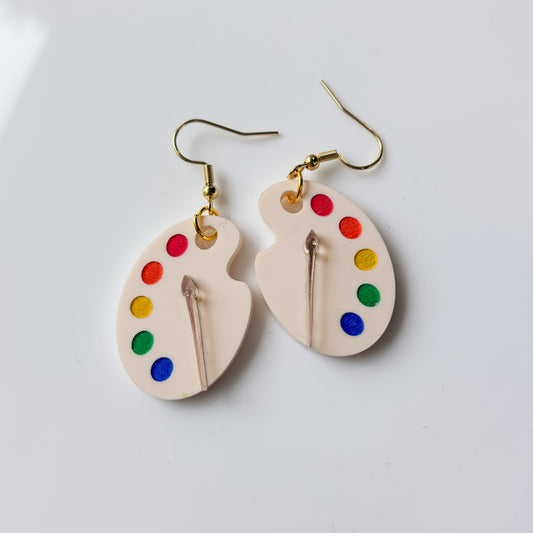 ARTIST PALETTE ACRYLIC EARRINGS