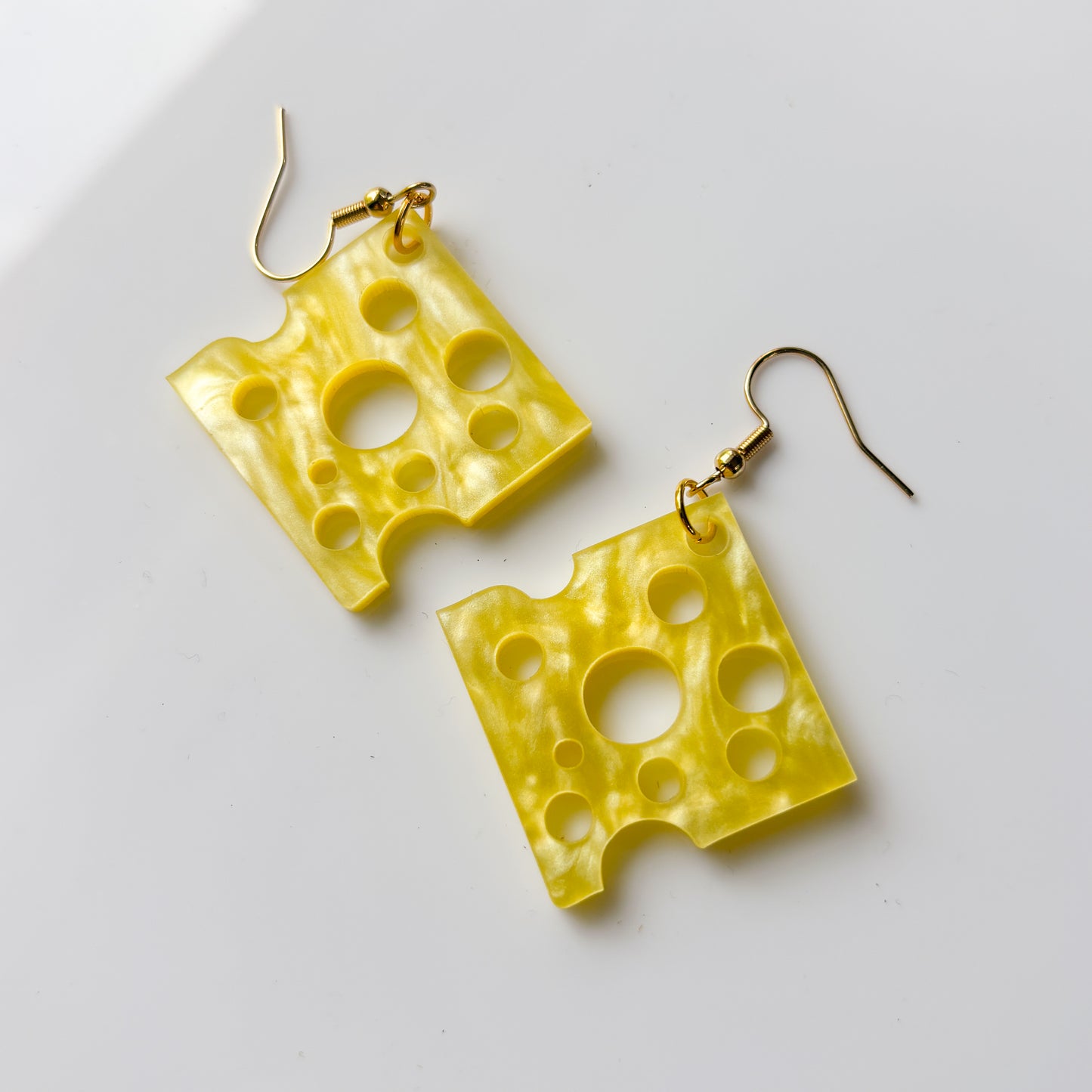 CHEESE SLICE ACRYLIC EARRINGS