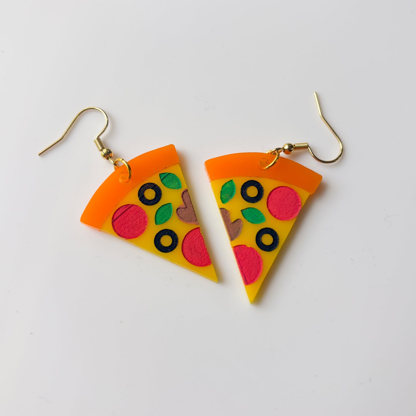 PIZZA SLICE ACRYLIC EARRINGS