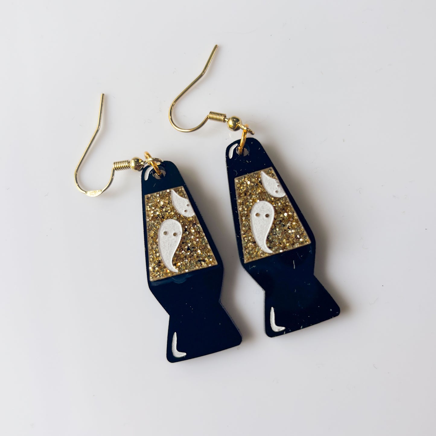 GHOST LAVA LAMP ACRYLIC EARRINGS